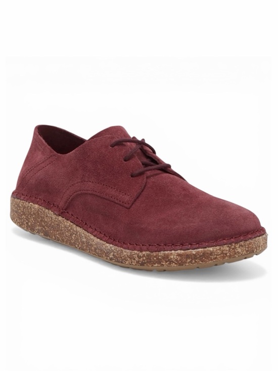 Birkenstock Shoes - NWOB Birkenstock Gary Maroon Suede Leather Lace-Up Derby Shoes Women's Size 5